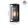 Polikron Classic Outdoor Wall Sconce 1 Light with Dusk to Dawn in Matte Black Rectangular