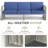 Ezell 3-Seat Outdoor Sofa, Weatherproof PE Rattan & Thick Cushions For Patio, Garden-1998231955