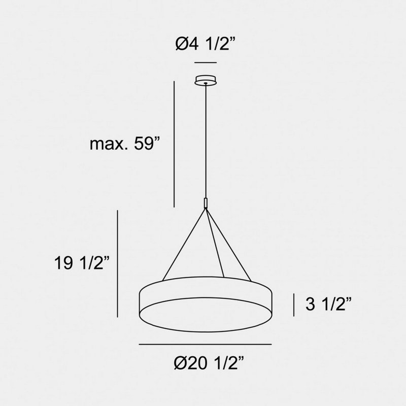 Caprice 1 - Light LED Pendant, Black/White