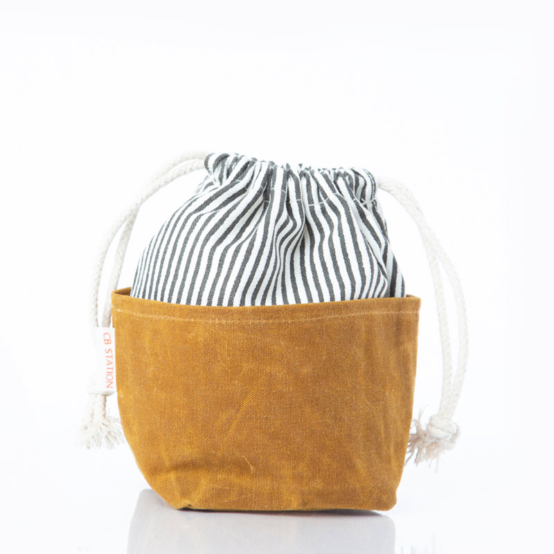 Bac élégant en toile cirée, Jaune