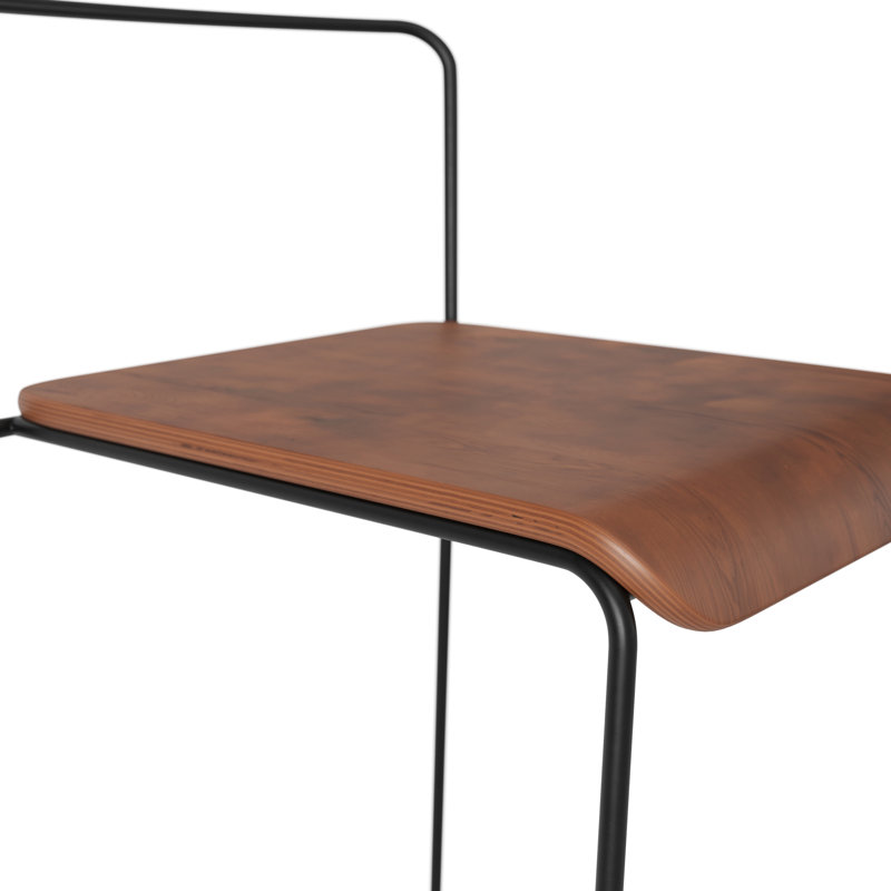 Tabouret 28 po, Noyer