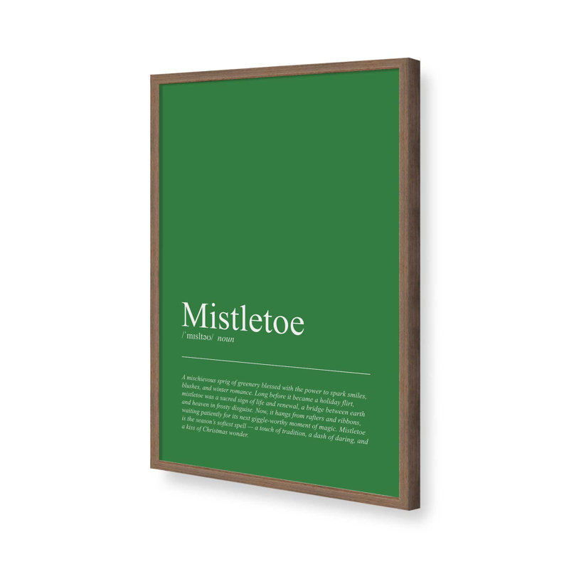 Under the Mistletoe, reproduction d'art, 16 po x 20 po, Noyer
