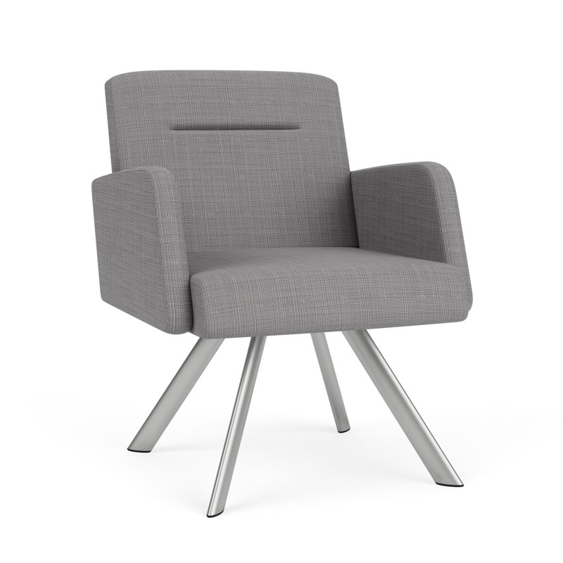 Fauteuil de réception Willow, Argent argent, Gris chambray
