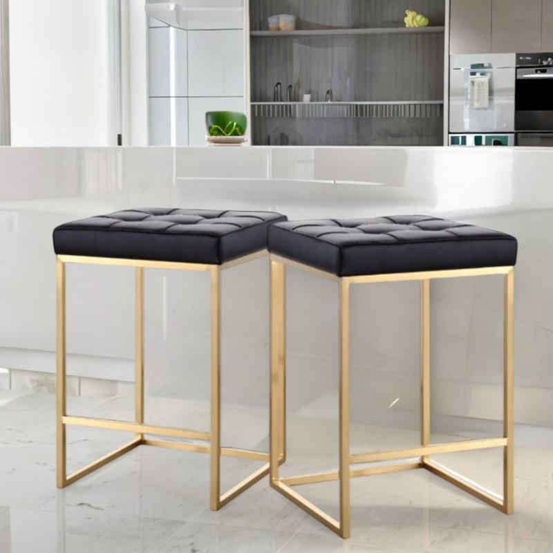 Sirach Backless Counter Stool, Black