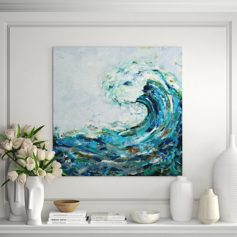 Crest Painting by Simon Caldwell, Outdoor, 40" H x 40" W x 1.5" D