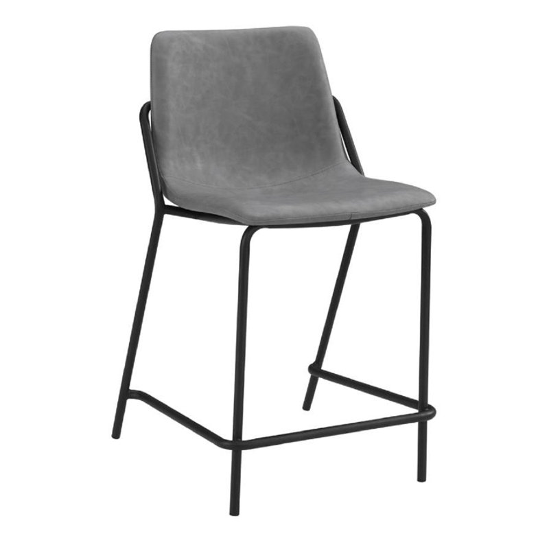 Upholstered Counter Stool with Metal Frame, Counter Stool (24.5” Seat Height)
