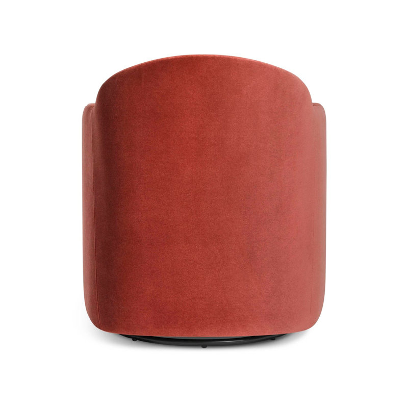About Face Swivel Armchair, Tomato Velvet