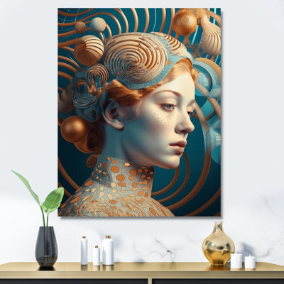 Portrait de science-fiction d'une femme futuriste