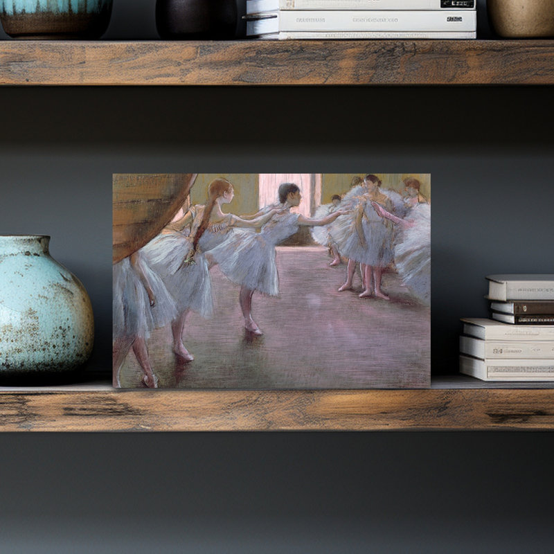 Dancers At Rehearsal, , 1875-1877 Abstract Contemporary Wall Art Print, H 12 po x l 18 po