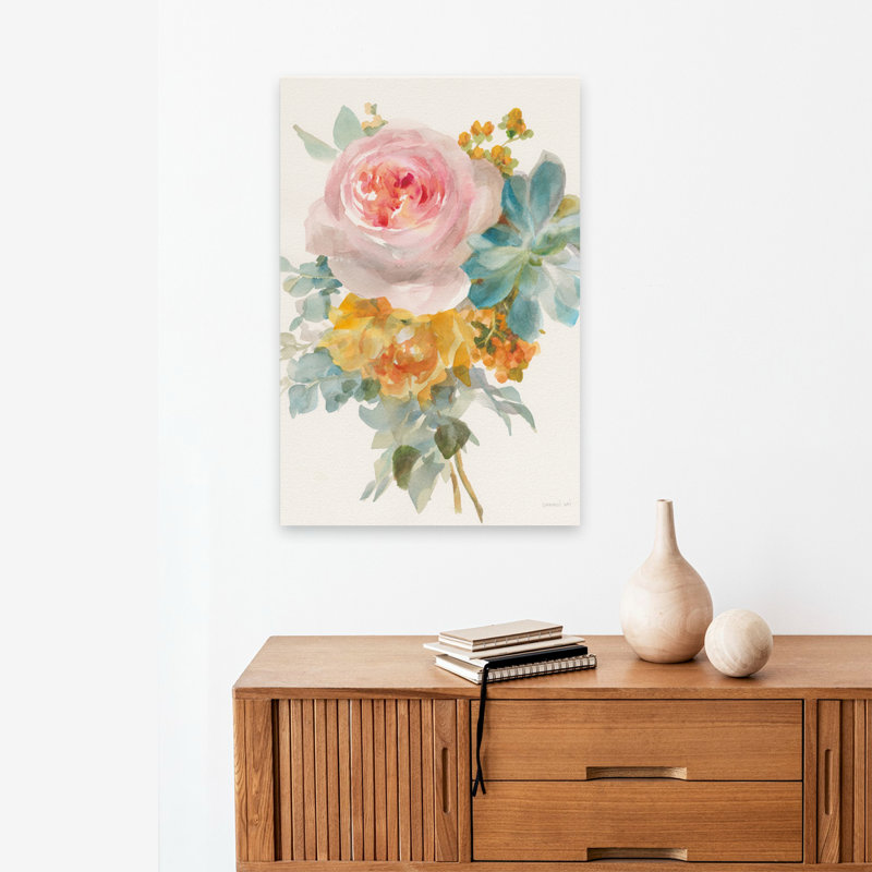 Crop art aqua et jardin bleu II, H 24 po x l 16 po