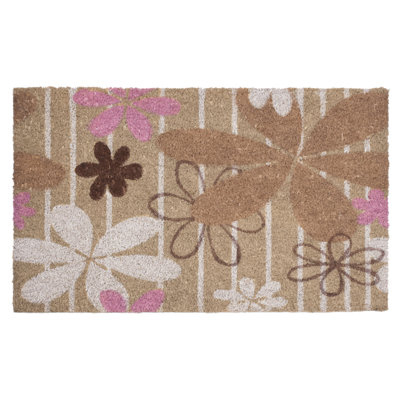 Non-Slip Floral Outdoor Doormat