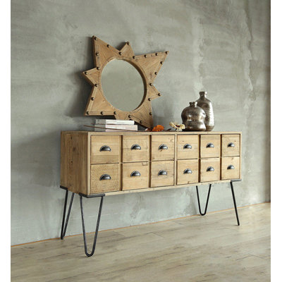 Console multi-tiroirs de style ferme
