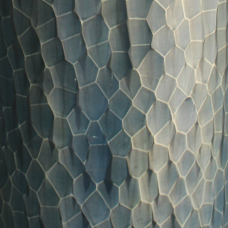 Viper Etched Glass Table Lamp, Truffle