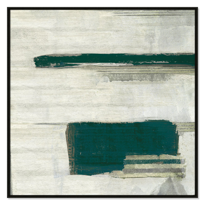 Imprimé bleu sarcelle La Bande II par Sally Swatland, Espresso, H 41,5 po x l 41,5 po