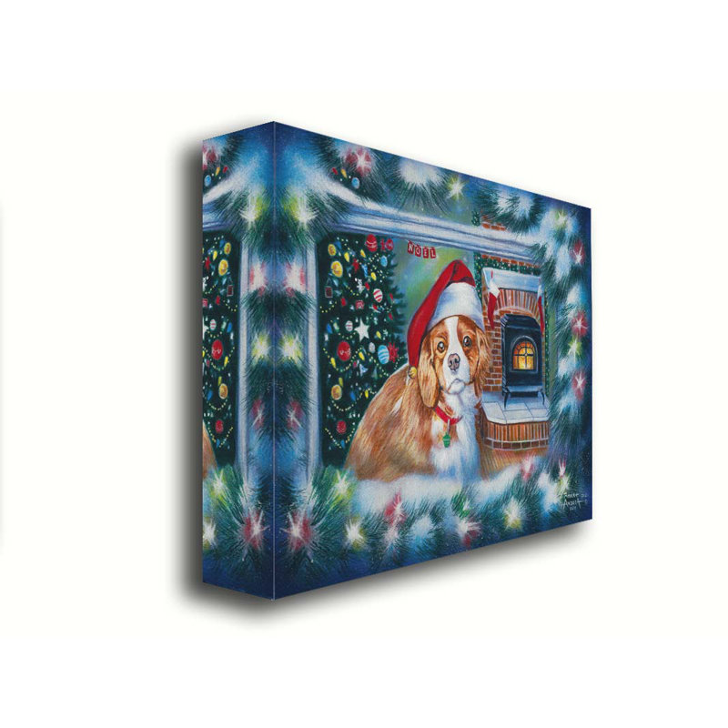 «Little Christmas Dreamer» par Robert Andrea, H 16 po x l 20 po x P 1,5 po, Toile
