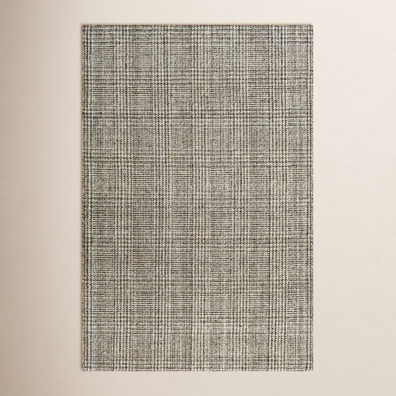 Tissé à la main Gadi recyclé P.E.T. Tapis géométrique intérieur / extérieur, Rectangle 5 pi x 7 pi 6 po