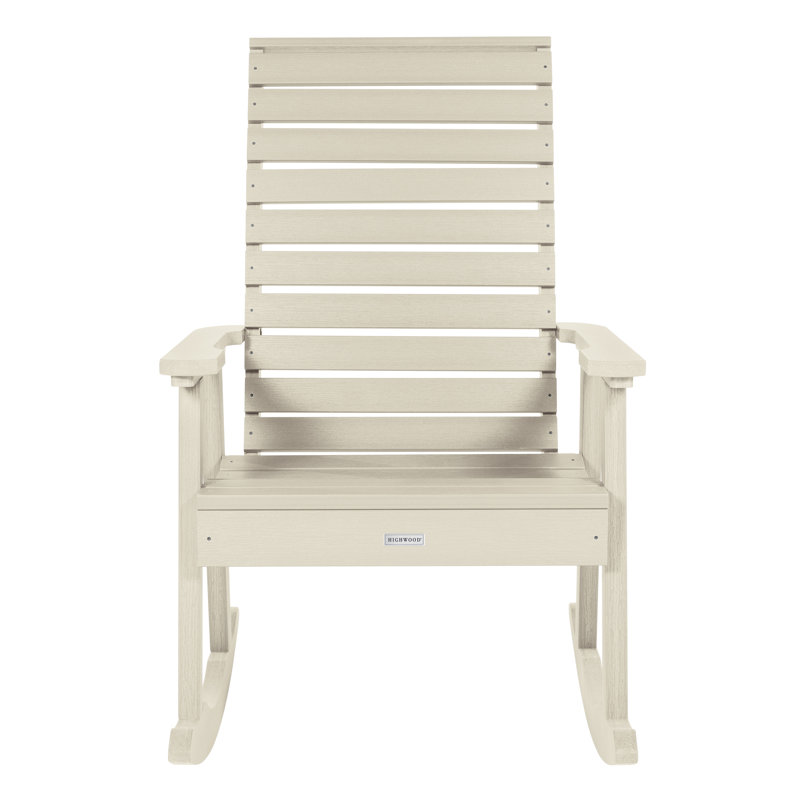 Chaise berçante en plastique Midwest, Blanc délavé