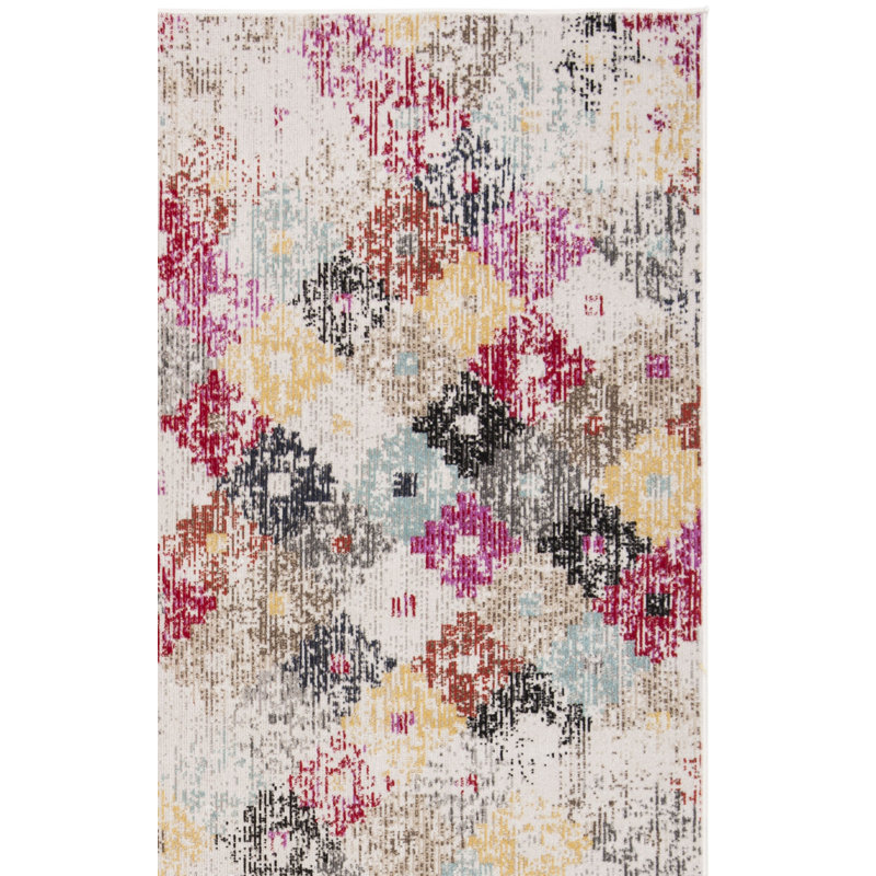 Tapis d'intérieur / extérieur à motif géométrique Estella Performance, Rectangle 4 pi x 6 pi