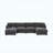 Corduroy Reversible Modular Sectional Sofa, Convertible L-Shaped Couch with Deep Seats for Living Room Small Space