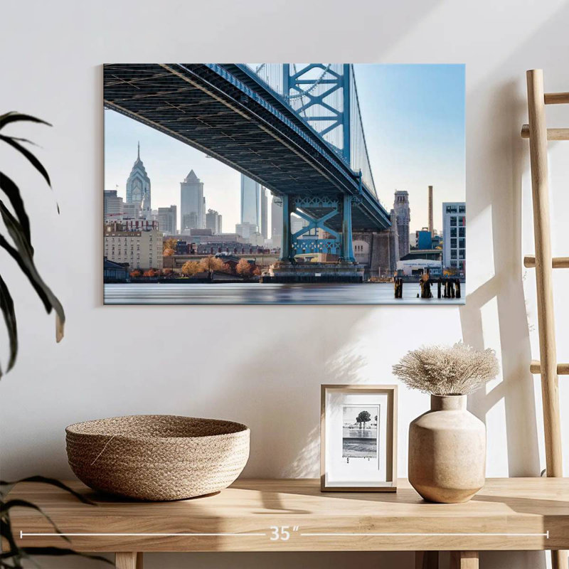Lilie Under Ben Franklin Bridge, 16" H x 24" W