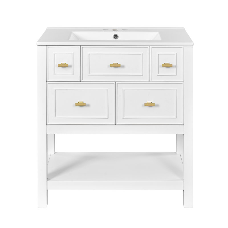 Ensemble de meuble-lavabo simple 30 po, Blanc