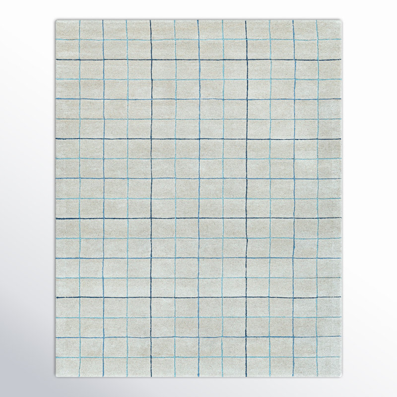 Mallory Gray Hand Tufted Area Rug, Rectangle 8' x 10'