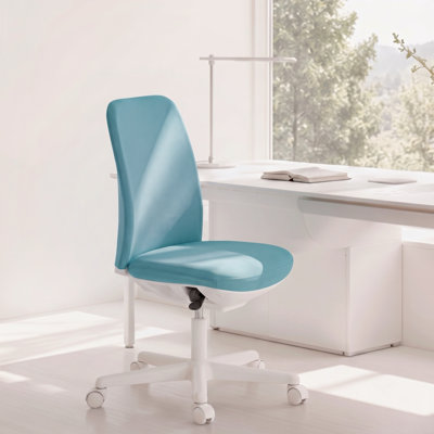 Fauteuil de bureau rembourré sans accoudoirs, fauteuil de bureau pivotant avec roues, fauteuil de coiffeuse réglable pour le maquillage