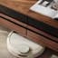 Table basse en bois massif au design rétro