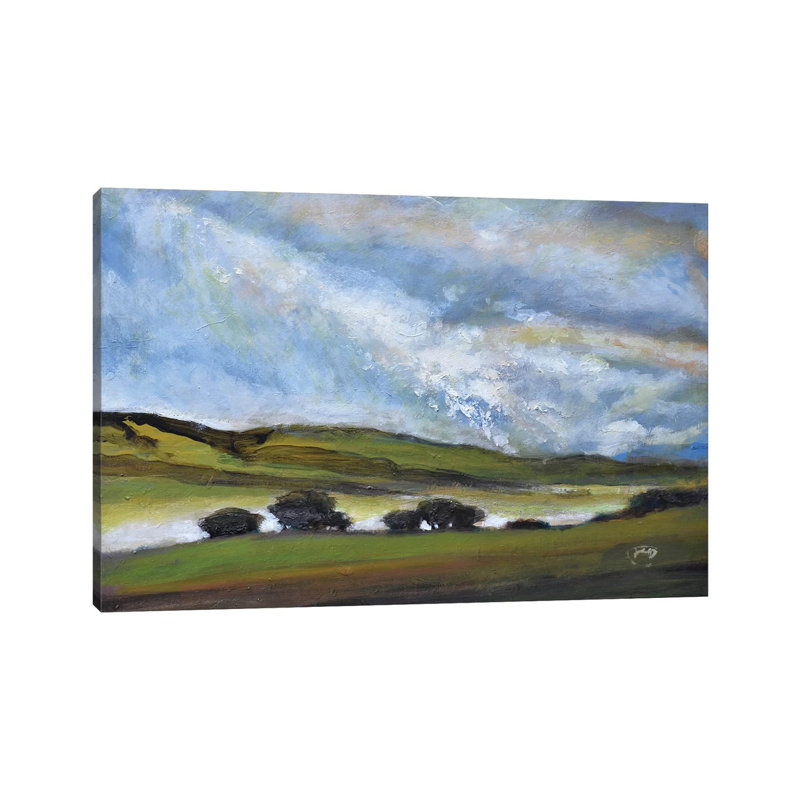 Light On Green Hills 1 Piece Wall Art on Canvas, 101.6 cm H x 66.04 cm W x 1.91 cm D, Wrapped Canvas
