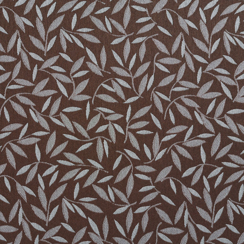 Tissu résistant aux taches des feuilles, Bleu / Brun