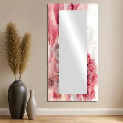 Flamant rose dans un lac Tranquility I - miroir mural animal flamant rose - imprimé sur métal