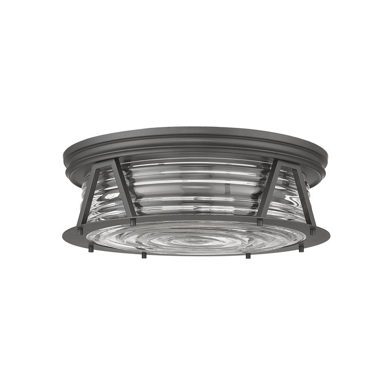 Smithies Glass Flush Mount, Bronze