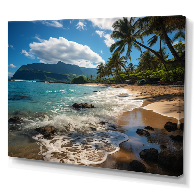 Aloha Tropical Dreamscape II - Maui, impressions encadrées, H 16 po x l 32 po x P 1 po, Toile tendue