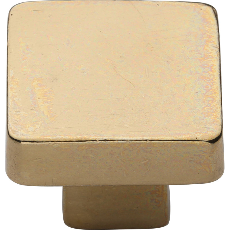 Poignée d'armoire carrée rustique, 1.25, Bronze naturel
