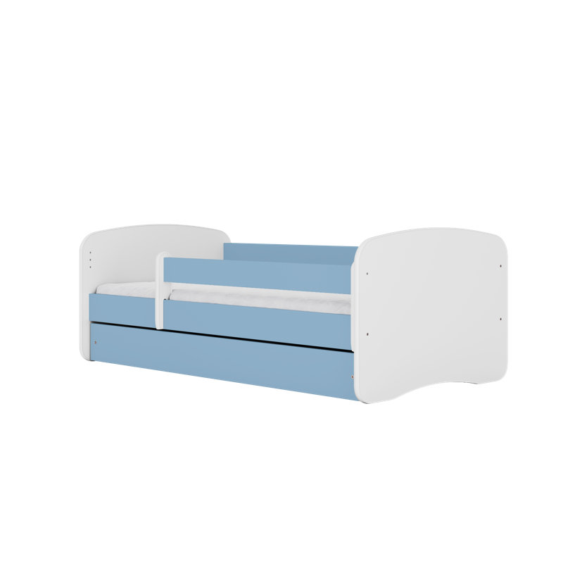 Cicero Drawer Convertible Bed and Mattress, Toddler (70 x 140cm), Blue