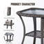 Ensemble de chaises et de table d'appoint pivotantes d'extérieur Jenesys - Durable, confortable pour les patios et les cours arrière-440889606