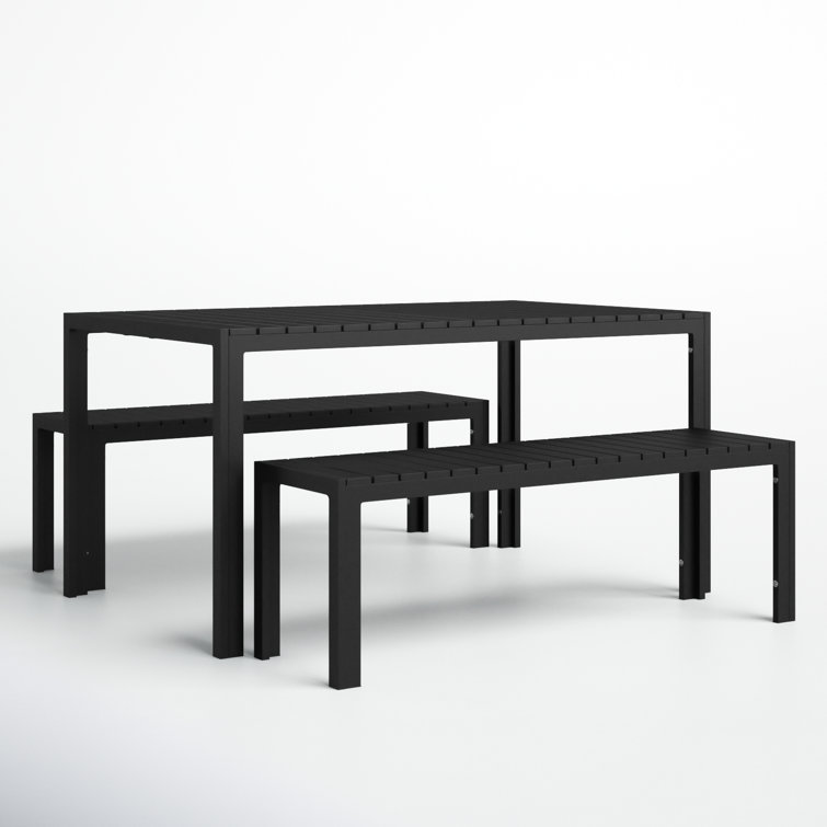 Joel 59'' Rectangular 6 - Person Outdoor Dining Set