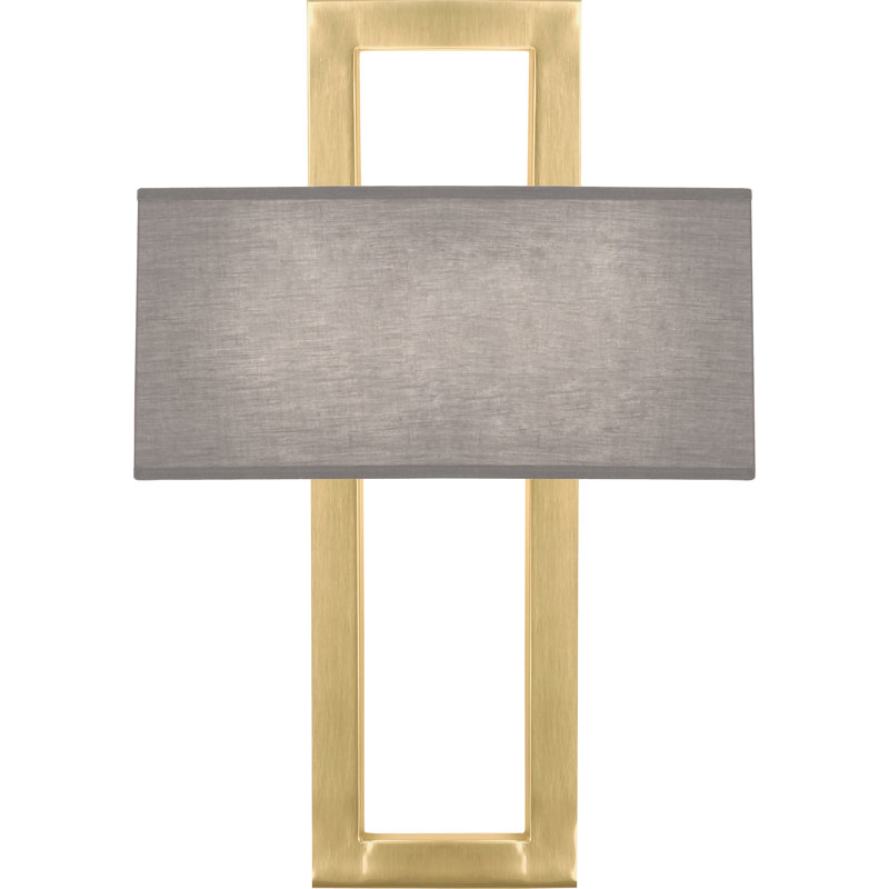 Doughnut Wall Sconce - Antique Silver - Smoke Gray Shade, Brass