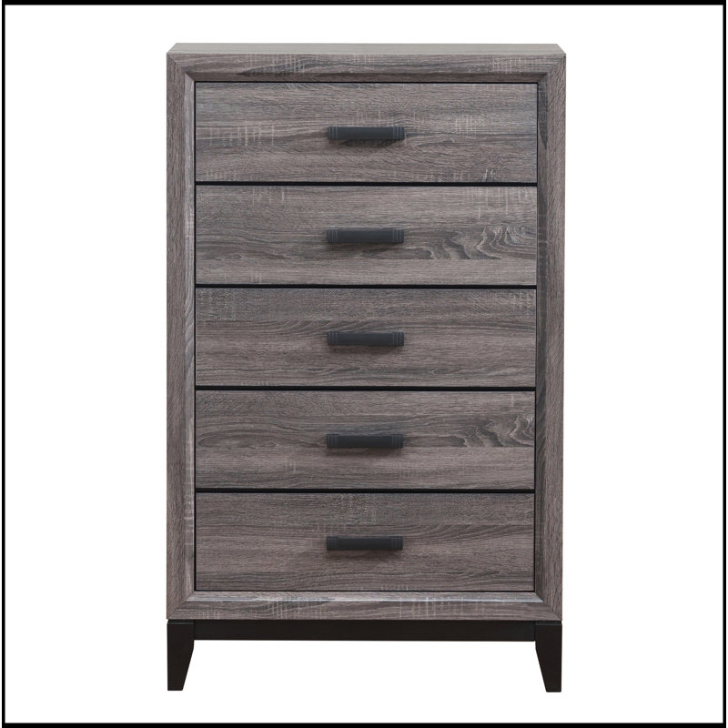 COFFRE POUR SALON, Noir/gris