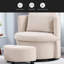 Fauteuil d'appoint rembourré en tonneau avec repose-pieds, fauteuil d'appoint de salon avec rangement, fauteuil simple avec canapé-514621730