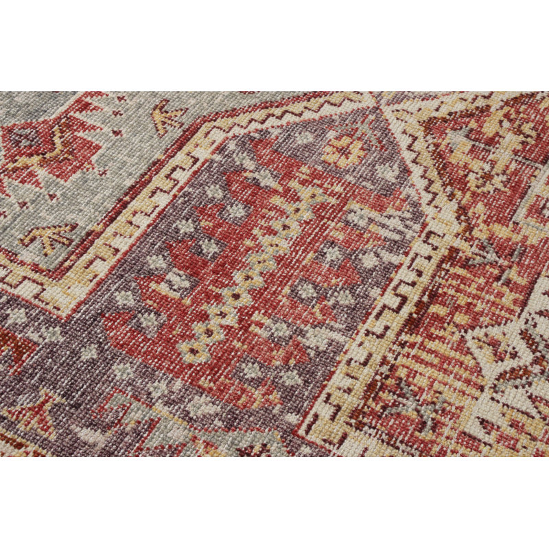 Rug & Kilim’S Distressed Custom Rug In Blue, Red, Yellow Tribal Pattern, Rectangle 15' x 24'