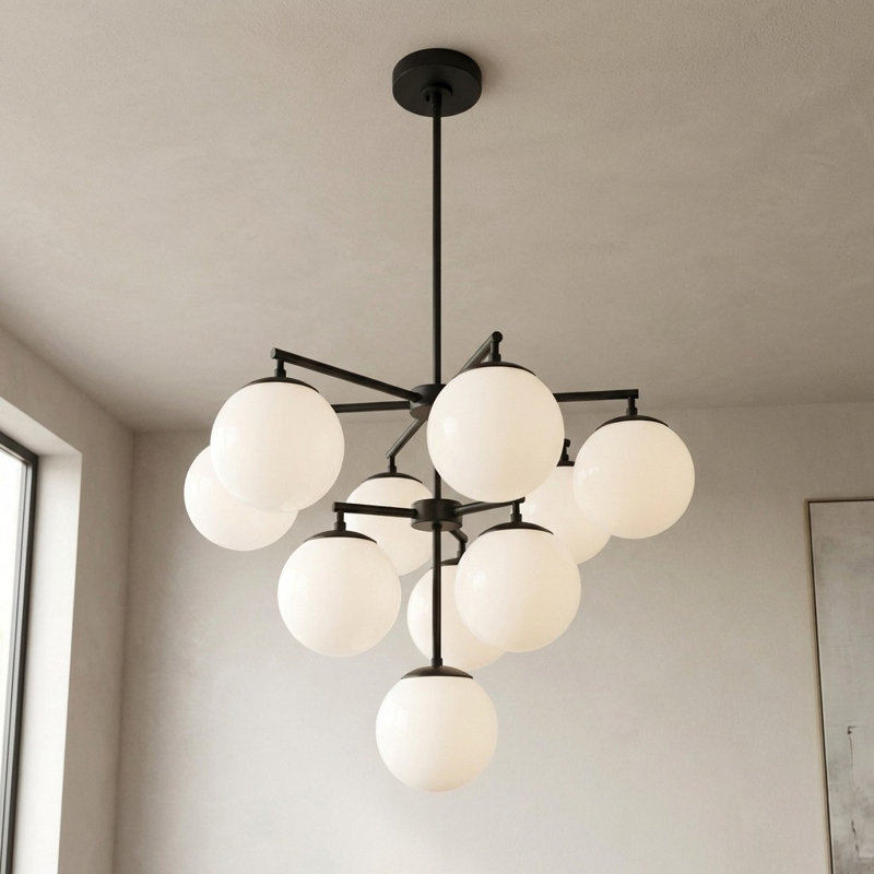 Lustre à dix lumières Nube, Nuit noire, Non