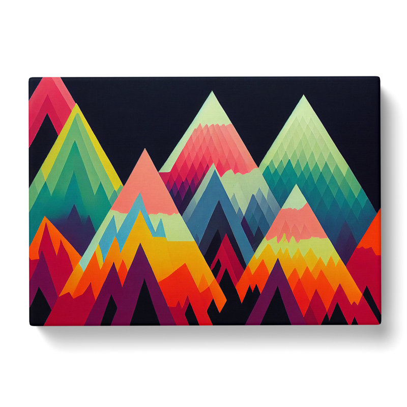 Geometric Pyramids Vol.1 Abstract - Wrapped Canvas, 50cm H x 76cm W x 3cm D