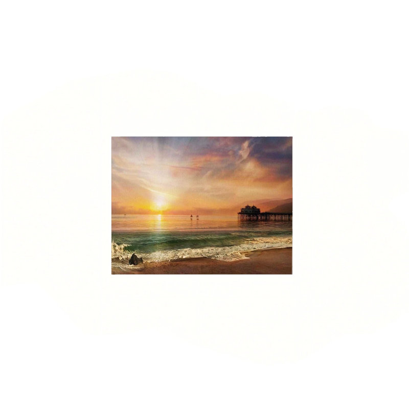 «Nature A Day's Sail Sunset», art mural sur toile sans cadre 24 po x 18 po