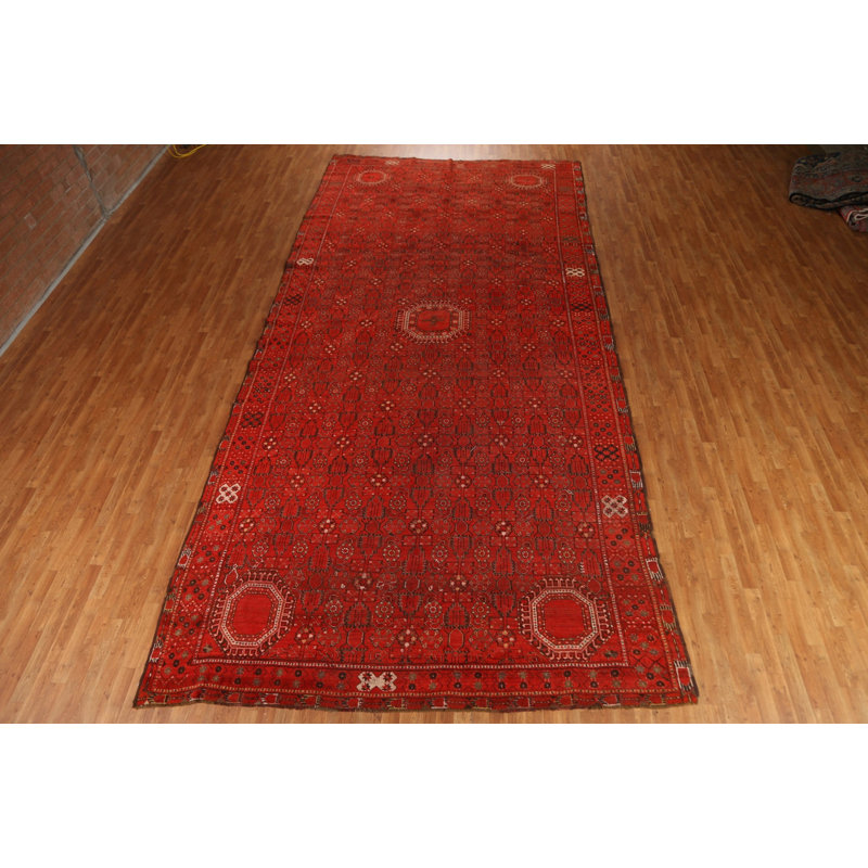 Tapis turque Yamot pré-1900 antique fabriqué à la main 9 x 18
