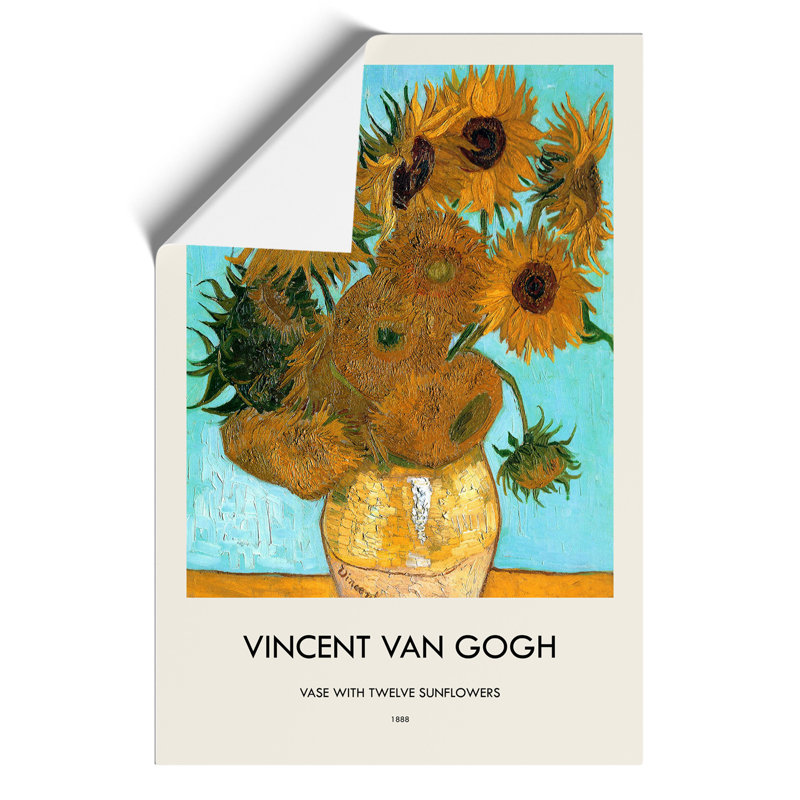 Twelve Sunflowers Print by Vincent van Gogh - Frameless Print, 42cm H x 30cm W x 0.1cm D