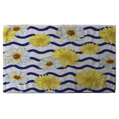 Cotton Floral Waffle Kitchen Towel