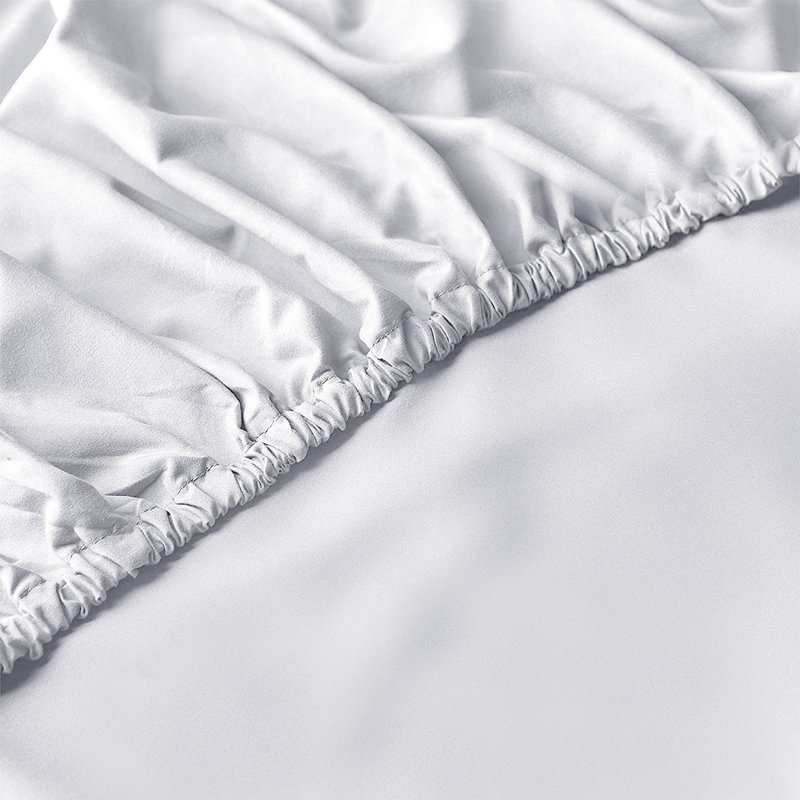 Aerona 200 Thread Count Microfiber Brushed Fitted Sheet, White, Super King (6')