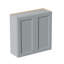Armoire murale en bois massif Shaker avec portes à fermeture douce, tablettes réglables pour un rangement polyvalent et un assemblage facile
