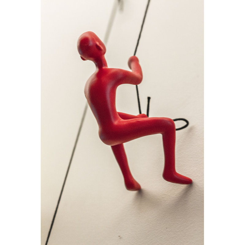 Billie-Jean Climbing Man Wall Art, Red